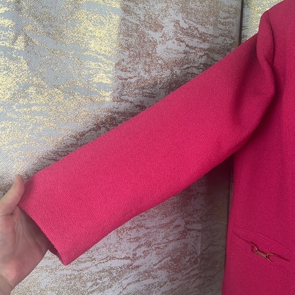 Vintage RARE Hot Pink Auckie Sanft Pure Virgin Wool Coat - Picture 4 of 16